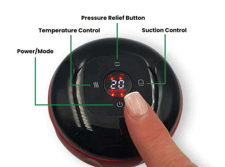 Voltify SmartCup – 3-in-1 Cupping Therapy, Red Light & Heat Massage Device