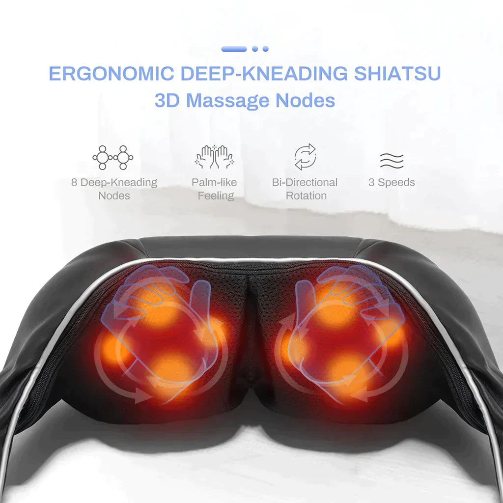 Voltify Neck & Shoulder Massager – Shiatsu Heat Massage for Pain Relief