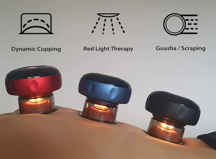Voltify SmartCup – 3-in-1 Cupping Therapy, Red Light & Heat Massage Device